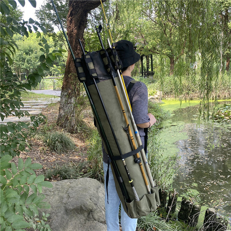 Cylindrical Fishing Rod Gear Storage Bag