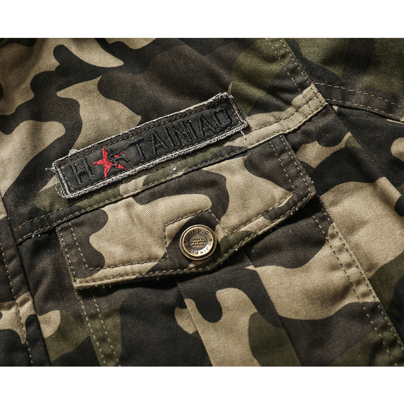 Men’s Casual Camouflage Printed Jacket Outerwear
