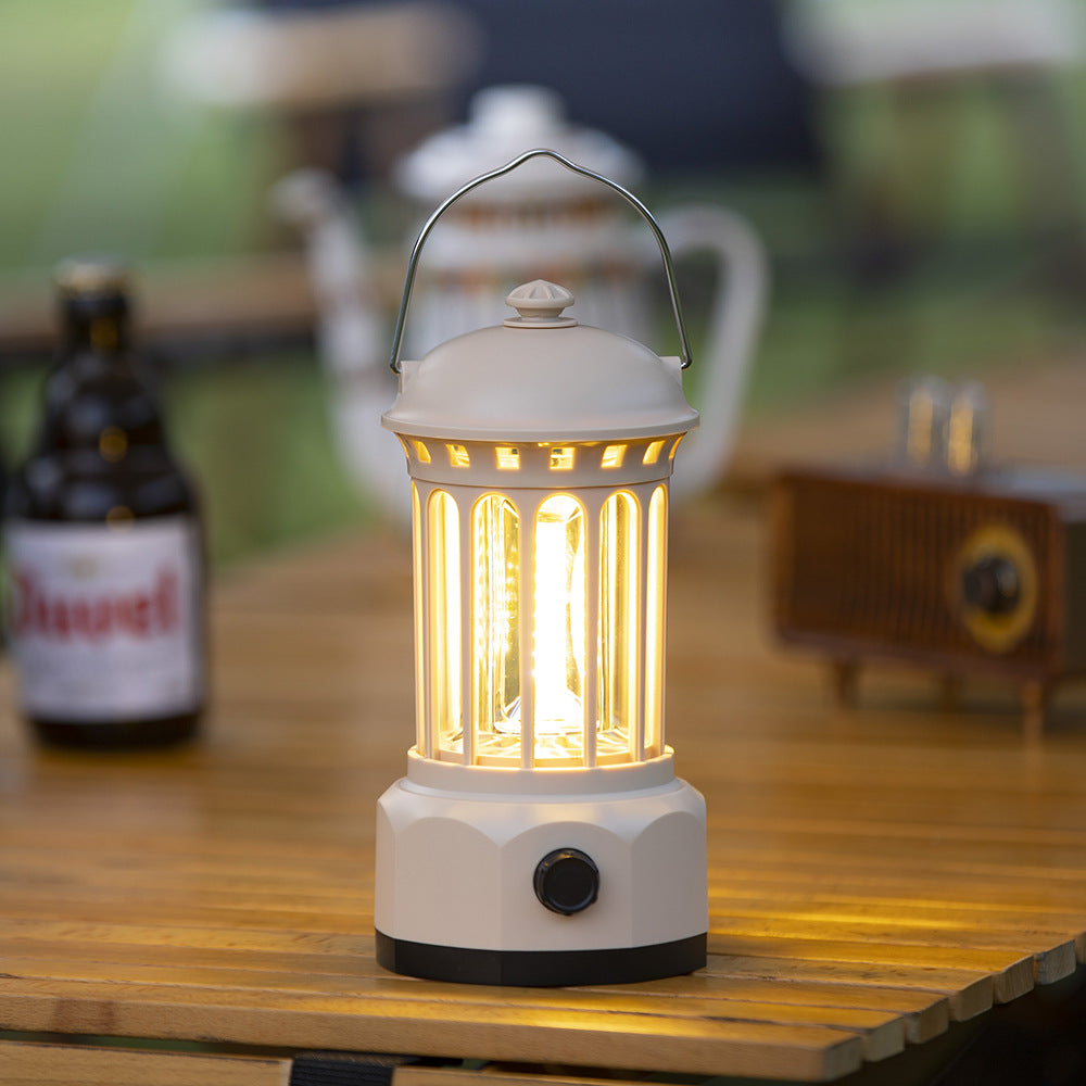 Portable COB Retro Camping Lantern Tent Light