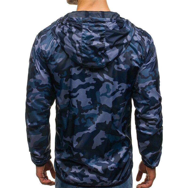 Hooded Long Sleeve Camouflage Jacket