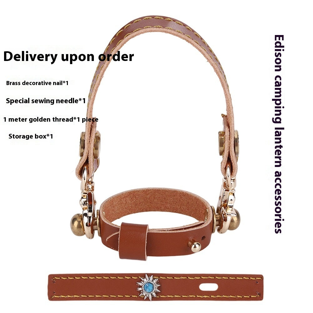 Leather Rope Hanging Camping Lantern Set For Edison Lantern