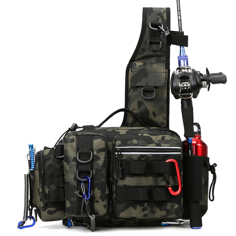 High Capacity Fishing Backpack With Rod Chest Pack Bag