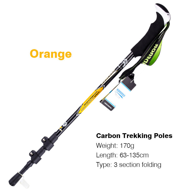 Multifunctional Carbon Fiber Folding Telescopic Trekking Pole