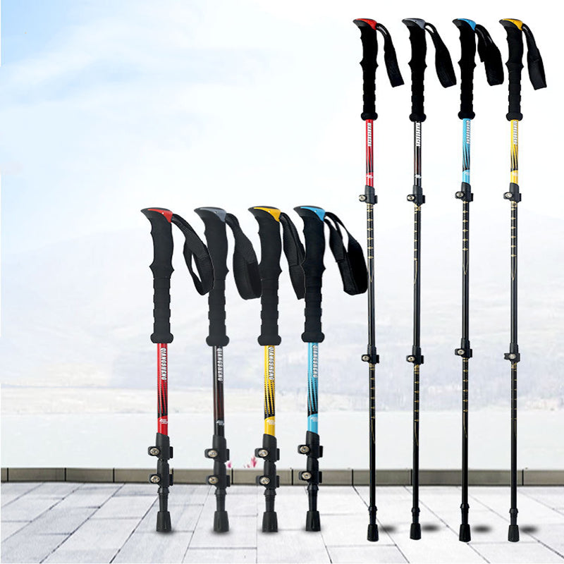 Outdoor Telescopic Trekking Pole Straight Handle Outer Lock