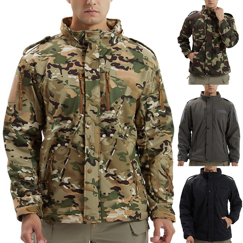 Men’s Waterproof Fleece Camouflage Softshell Jacket
