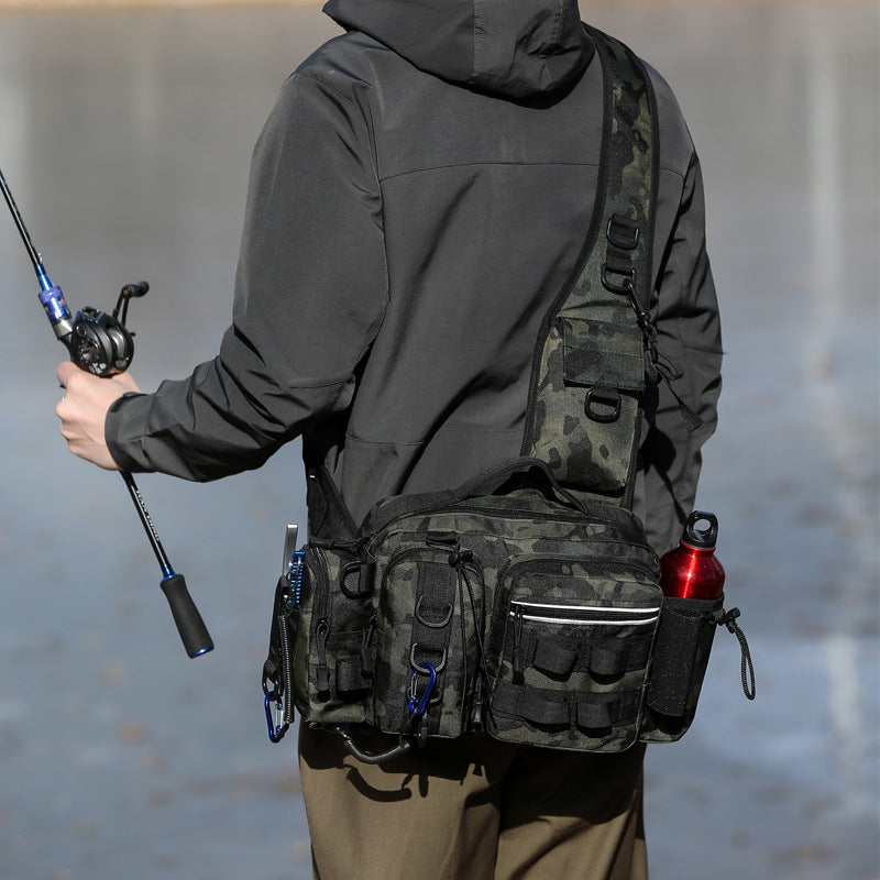High Capacity Fishing Backpack With Rod Chest Pack Bag
