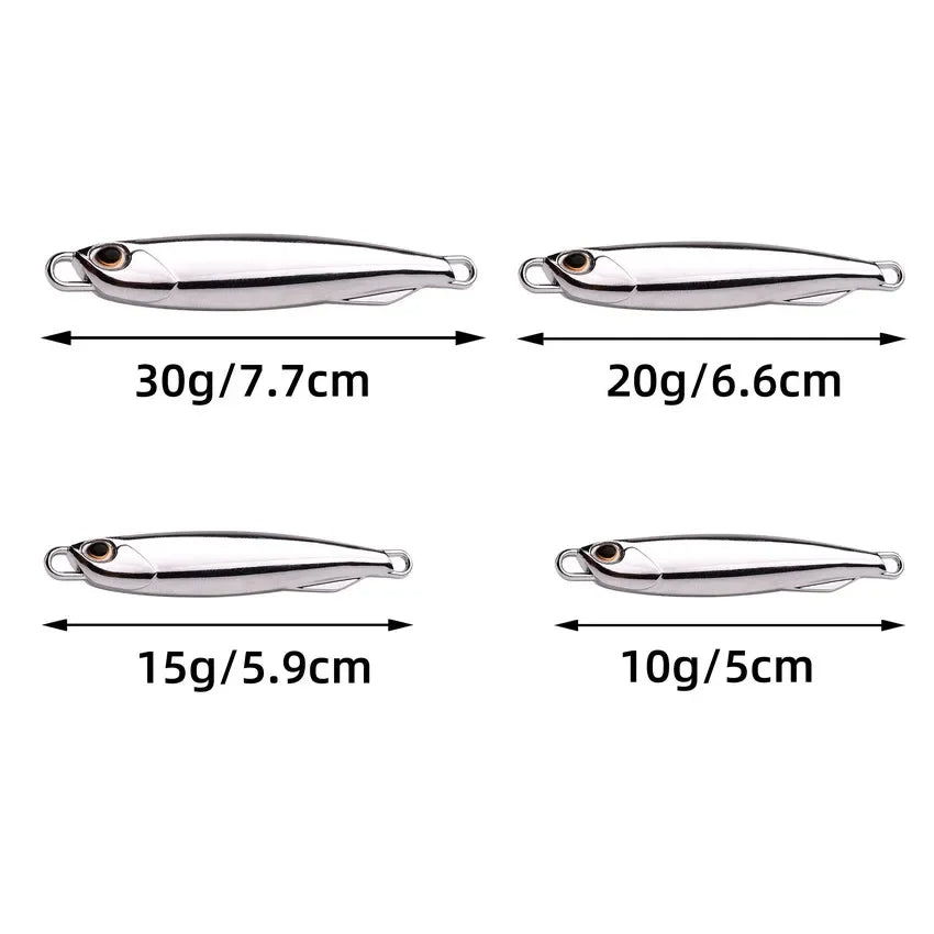 15g Silver Metal Jig Fishing Lure For Saltwater Bass