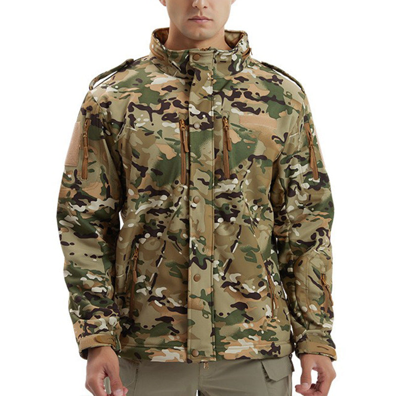 Men’s Waterproof Fleece Camouflage Softshell Jacket