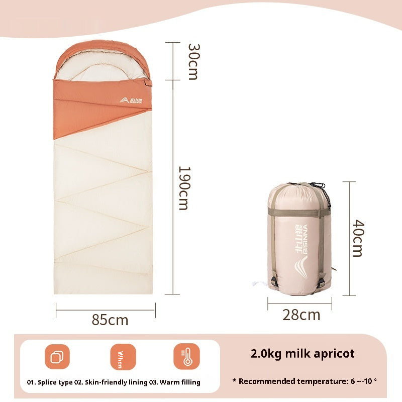 Thickened Warm Cold Protection Camping Sleeping Bag