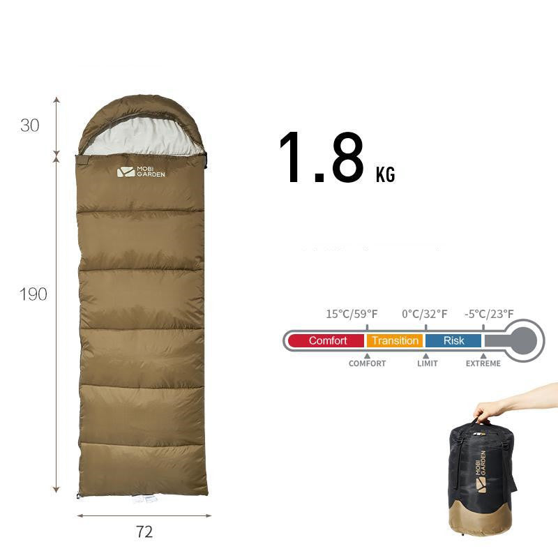Winter Thickened Mummy Sleeping Bag For Camping
