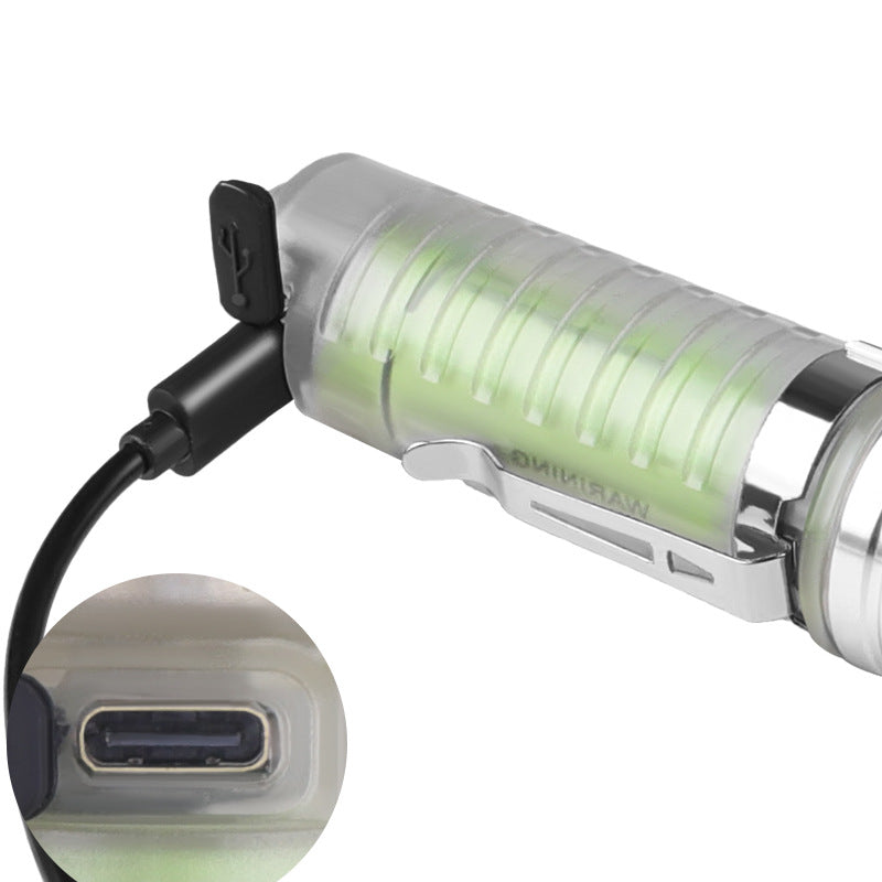 Rechargeable Waterproof LED UV Laser Camping Pocket Flashlight