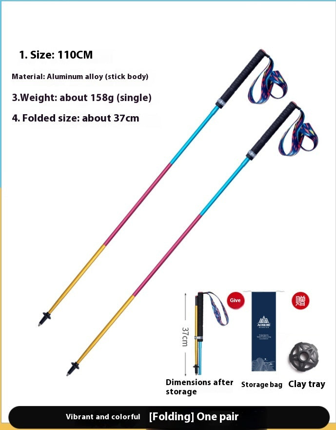 Folding Carbon Fiber Trekking Pole Off Road Cane
