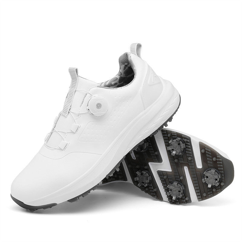 Couple Waterproof Golf Shoes With Spiked Track Sole