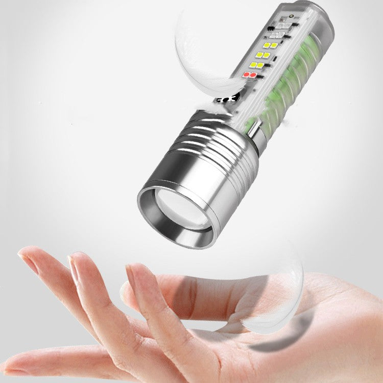 Rechargeable Waterproof LED UV Laser Camping Pocket Flashlight