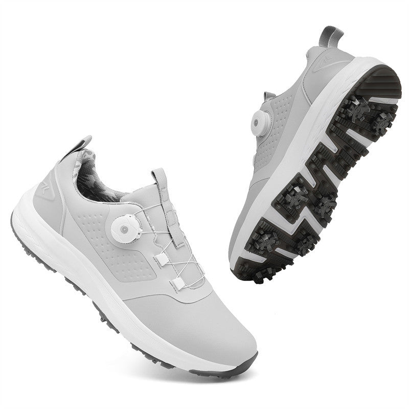 Couple Waterproof Golf Shoes With Spiked Track Sole