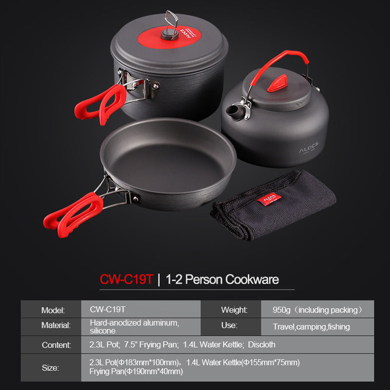 Portable Outdoor Camping Cookware Pot Set