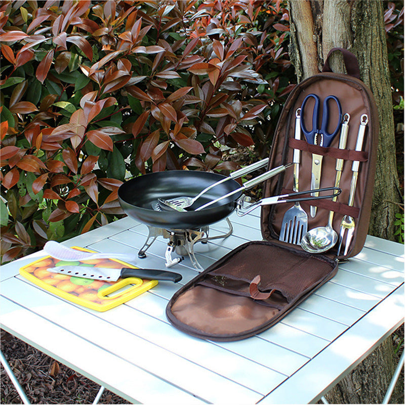 Outdoor BBQ Cookware Chopping Board And Knife Set