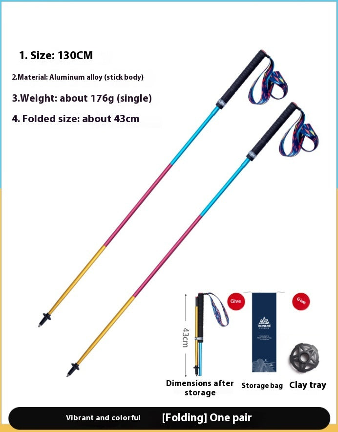 Folding Carbon Fiber Trekking Pole Off Road Cane
