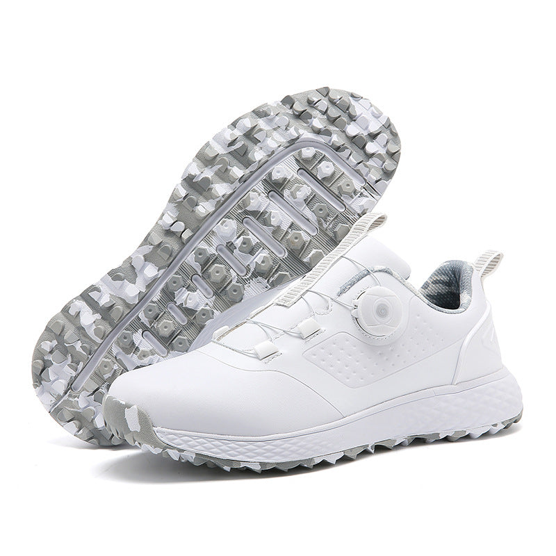 Couple Waterproof Golf Shoes With Spiked Track Sole
