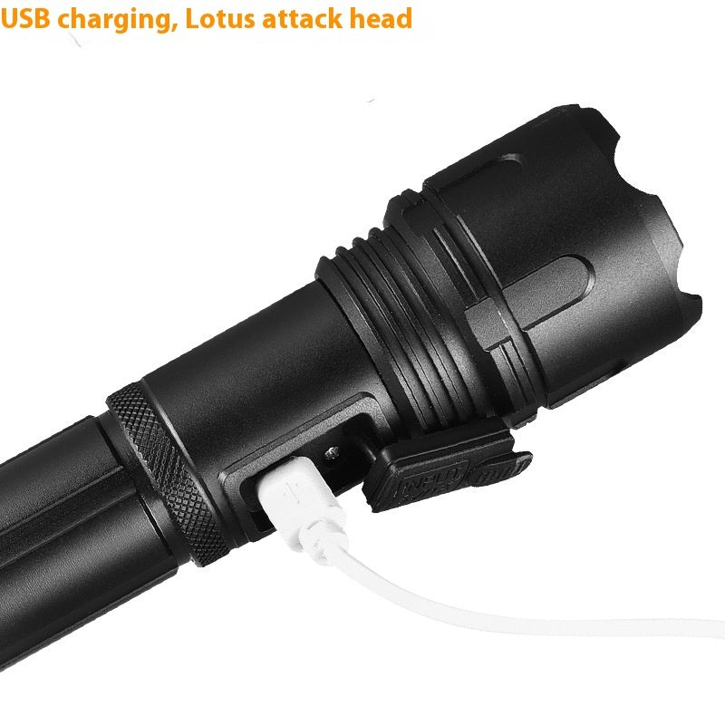 Rechargeable Focusing Strong Light Outdoor Flashlight