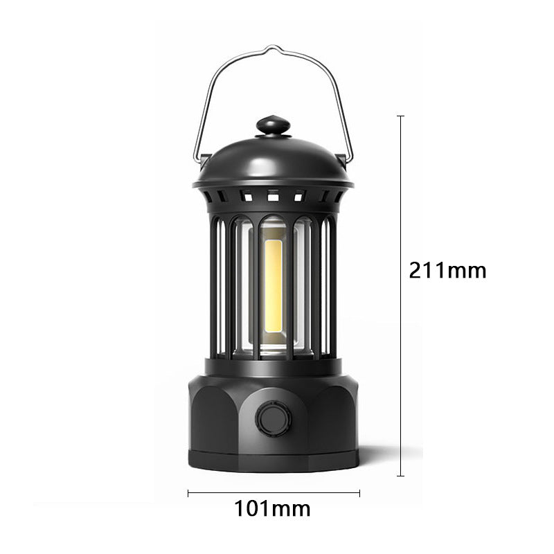 Portable COB Retro Camping Lantern Tent Light