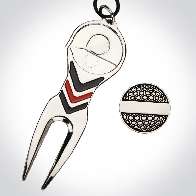 Golf Divot Tool With Ball Marker Accessories