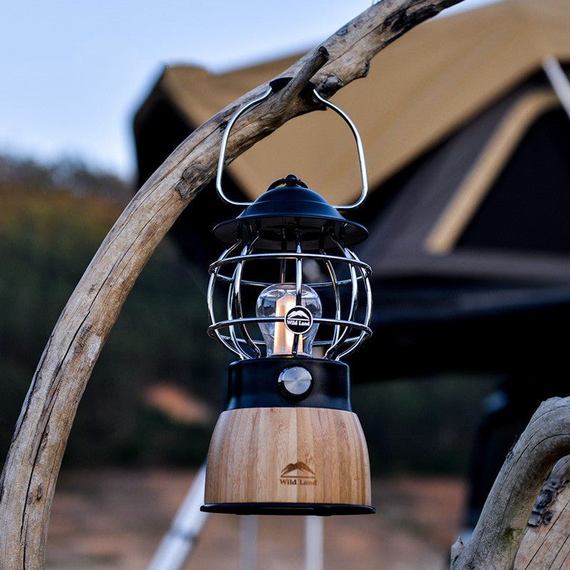 Retro Portable Hanging Camping Tent Lantern Light
