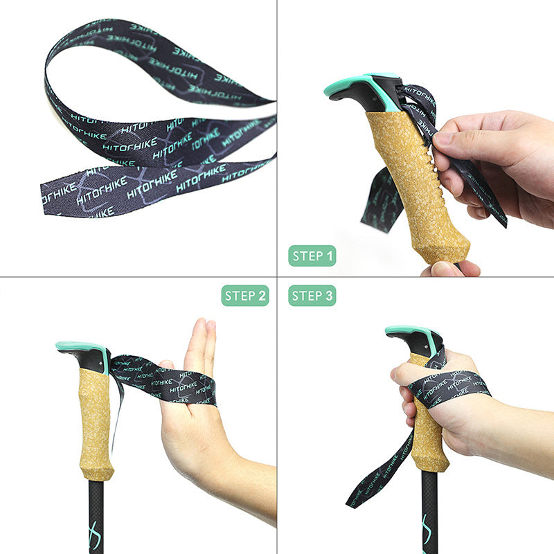 Straight Handle External Lock Trekking Pole For Travel And Sports