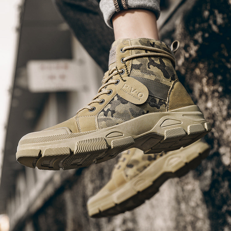 New Canvas High-Top Retro Hiking Boots