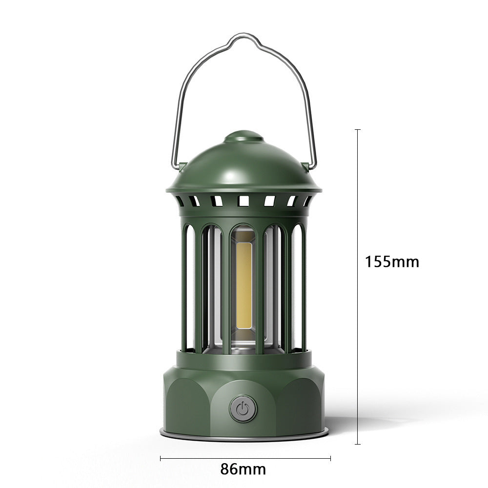 Portable COB Retro Camping Lantern Tent Light