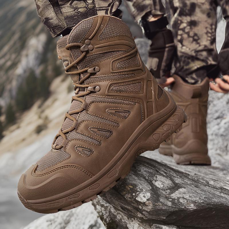 Men’s Mid-Top Plus Size Outdoor Hiking Boots Size 47