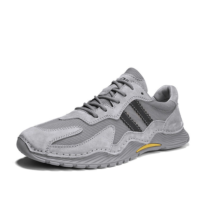 New Men’s Low-Top Lace-Up Hiking Boots Platform Shoes