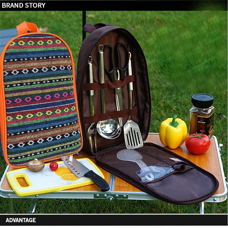 Outdoor BBQ Cookware Chopping Board And Knife Set