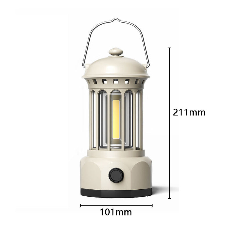 Portable COB Retro Camping Lantern Tent Light