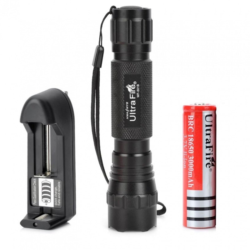 High Power Long Range Rechargeable LED Flashlight