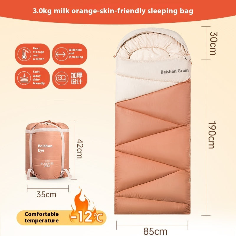 Thickened Warm Cold Protection Camping Sleeping Bag