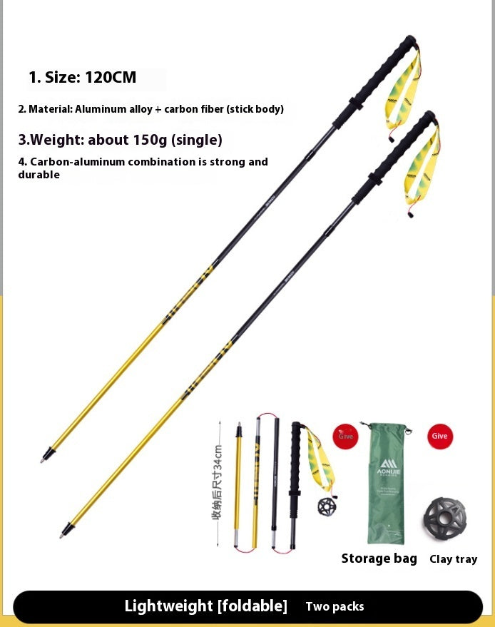 Folding Carbon Fiber Trekking Pole Off Road Cane