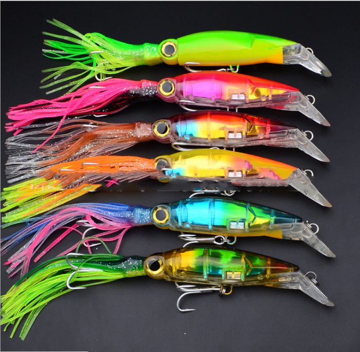 Plastic Squid Fishing Lure With Bait Tackle