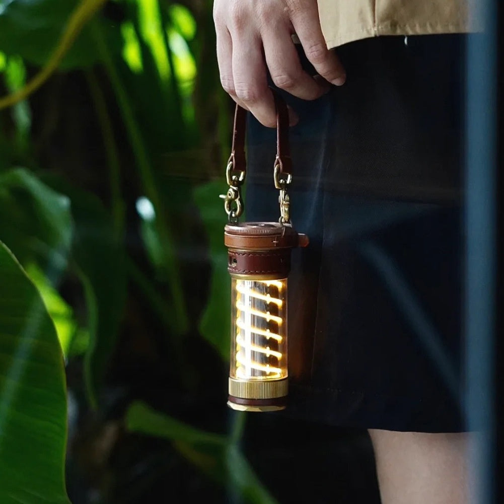 Leather Rope Hanging Camping Lantern Set For Edison Lantern