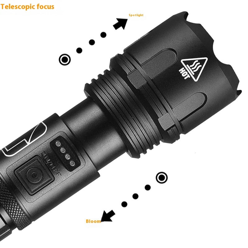 Rechargeable Focusing Strong Light Outdoor Flashlight