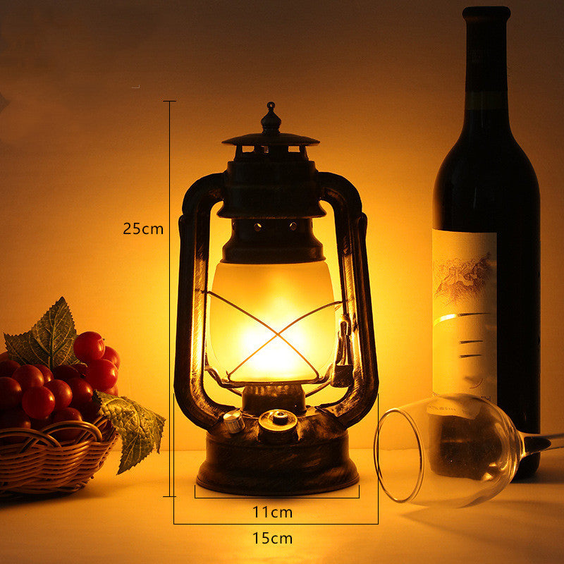 Vintage Retro Horse Lantern Outdoor Camping Kerosene Oil Lamp