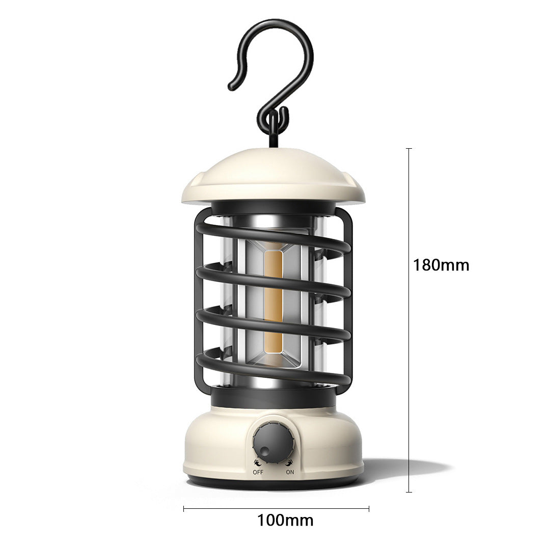 Portable COB Retro Camping Lantern Tent Light