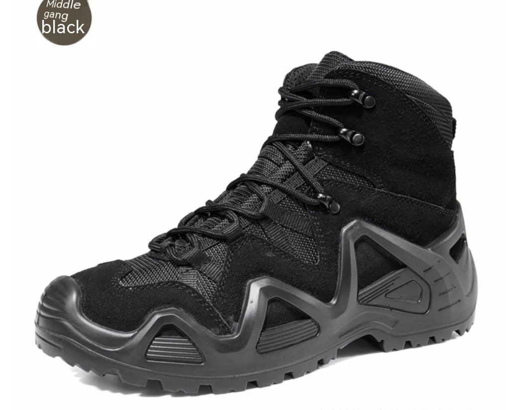 Mid-High Top Military Combat Hiking Boots