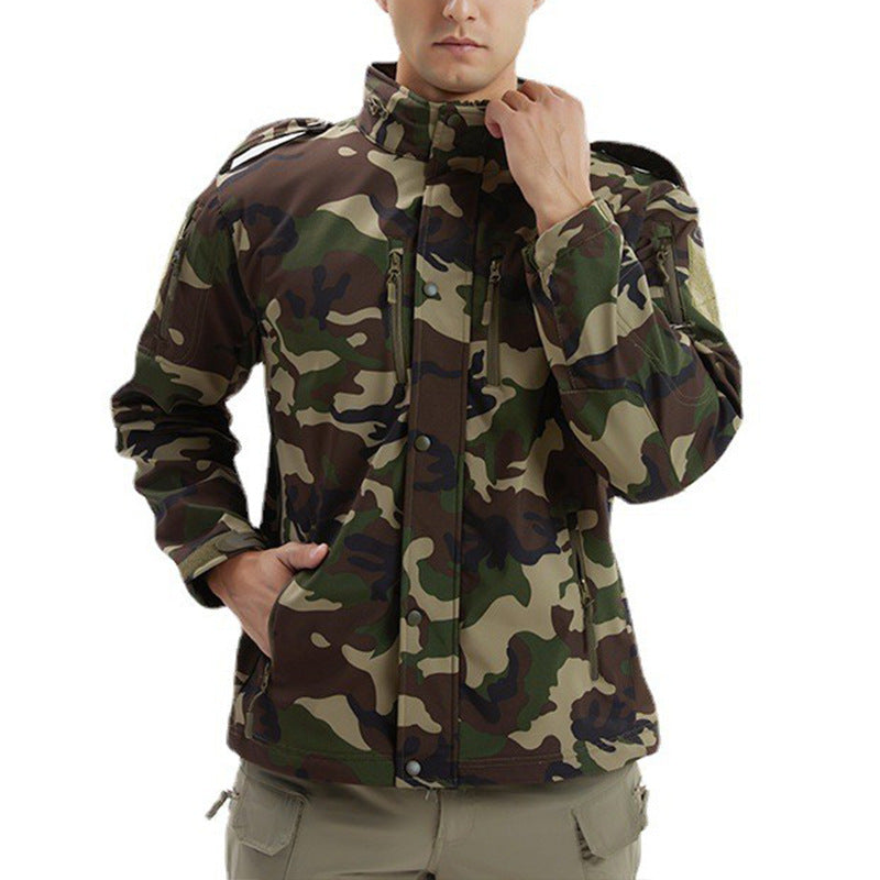 Men’s Waterproof Fleece Camouflage Softshell Jacket