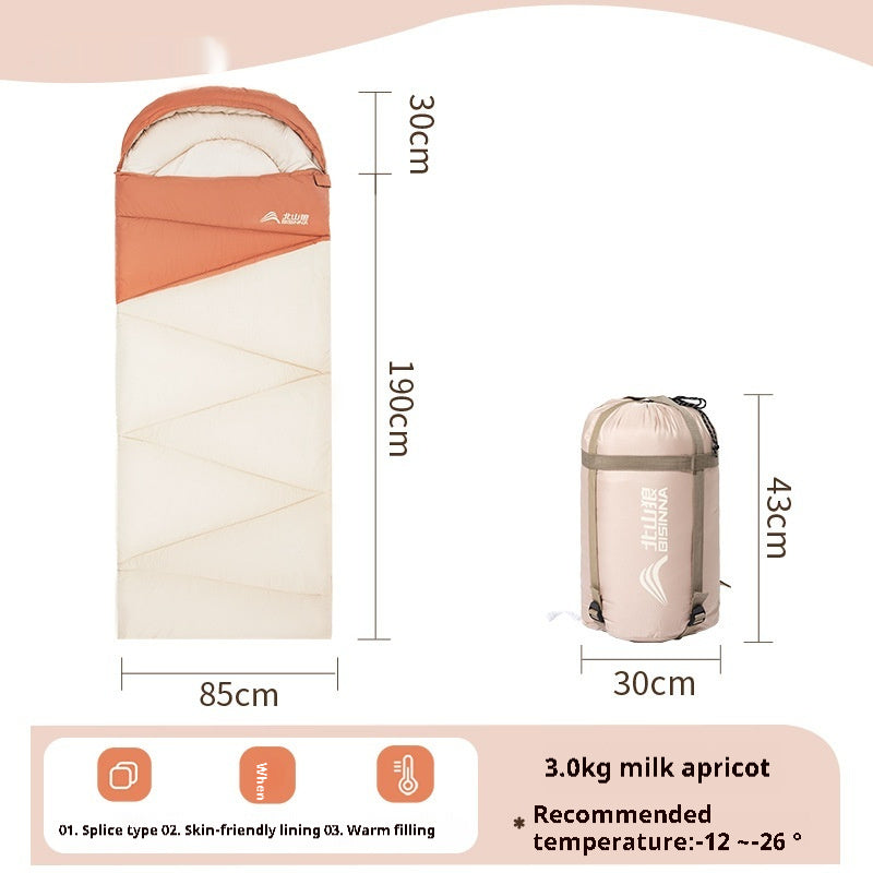 Thickened Warm Cold Protection Camping Sleeping Bag