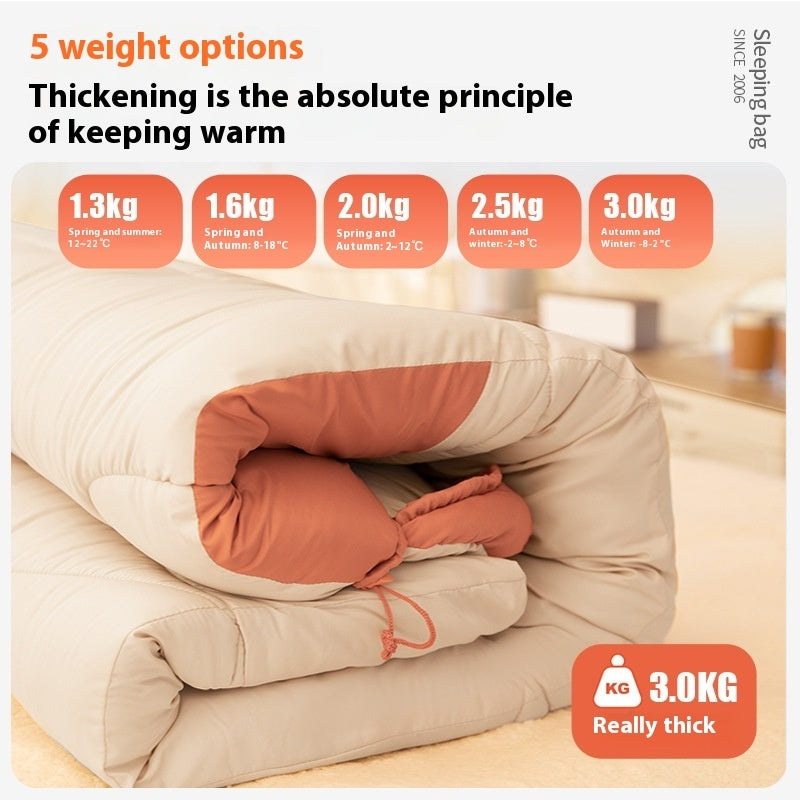 Thickened Warm Cold Protection Camping Sleeping Bag