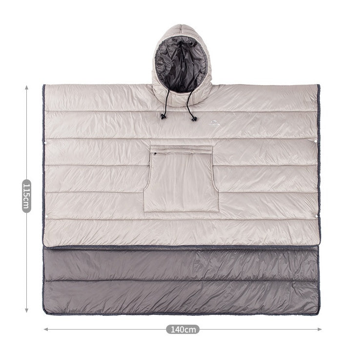 Wearable Portable Camping Quilt Sleeping Bag Cloak