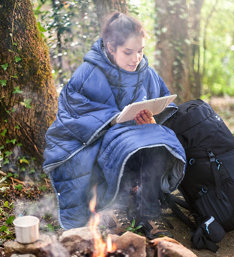 Wearable Portable Camping Quilt Sleeping Bag Cloak