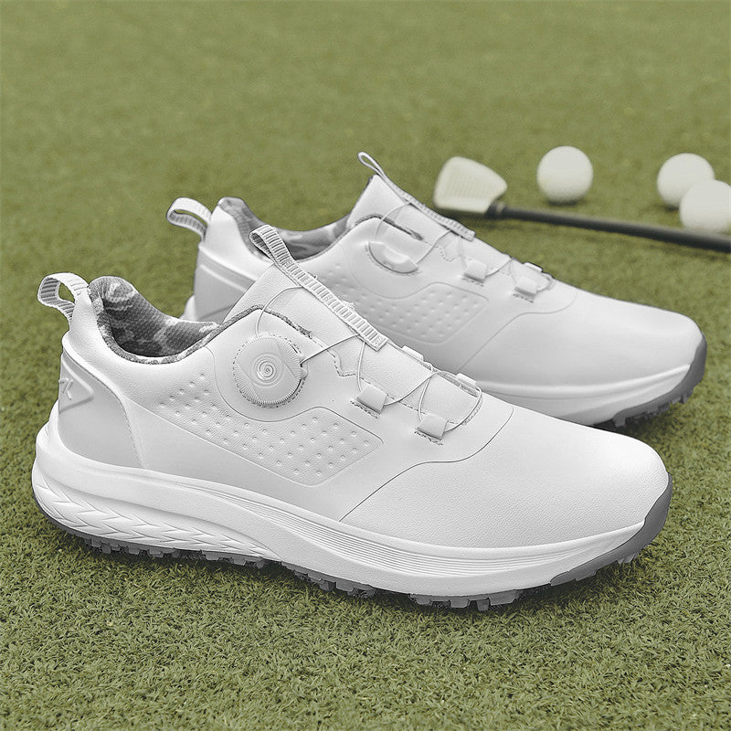 Couple Waterproof Golf Shoes With Spiked Track Sole