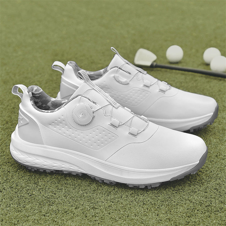 Couple Waterproof Golf Shoes With Spiked Track Sole